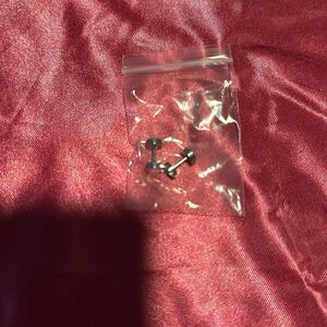 New silver earrings